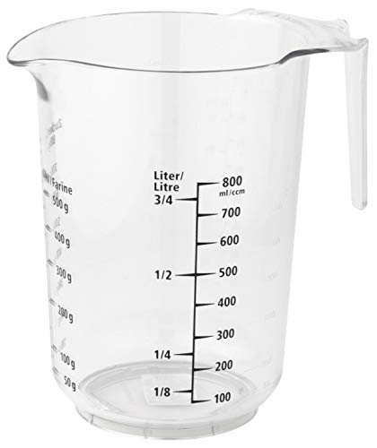 Fackelmann 42411 - Jarra medidora de 1 litro con fondo antideslizante