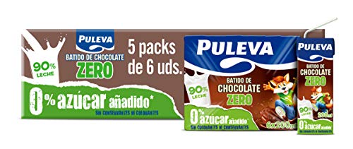 Puleva Batido Chocolate Zero Sin Azúcar Añadido 5 packs de 6x200 ml
